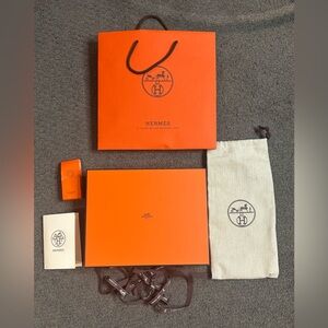 Hermes Shopping Bag Empty Box Ribbon Shoe Dust Bag Receipt & Perfume Holder